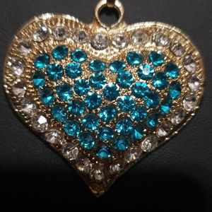 NWT crystal blue heart necklace by Betsey Johnson
